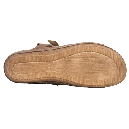 Sandały damskie skórzane Syrena SST 866 cappuccino