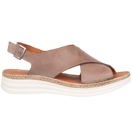 Stylowe sandały skórzane SST 950/G cappuccino marki Syrena