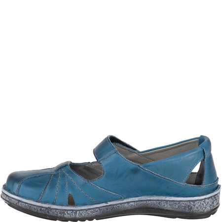 Niebieskie przewiewne półbuty na rzepy SST 1705/A marki Syrena