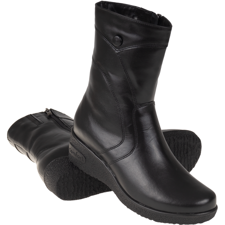 Wygodne botki damskie skórzane Syrena SWB K-223 czarne