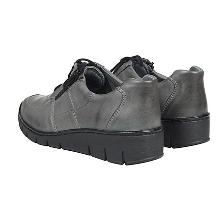 Półbuty damskie skórzane marki SYRENA SST 1749 P grafit