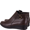 Wygodne botki damskie skórzane Syrena SGO 2104 czekolada