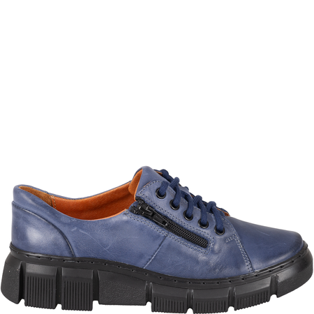 Niebieskie półbuty skórzane damskie marki Syrena SST 1770