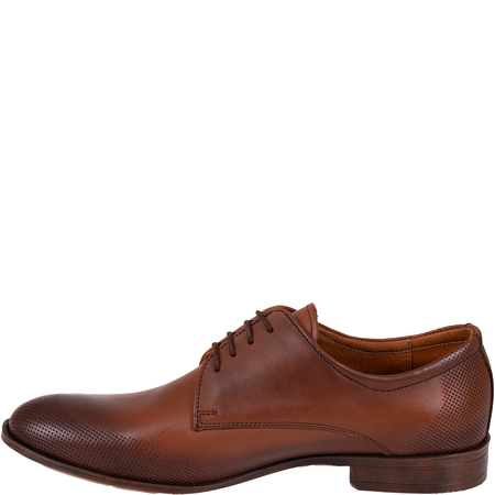 Skórzane półbuty męskie marki Syrena SI 329A-796 brązowe