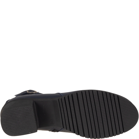 Granatowe botki damskie na obcasie marki Syrena SE 0046