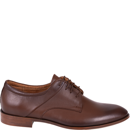 Brązowe półbuty męskie Syrena SI 400-841 skórzane