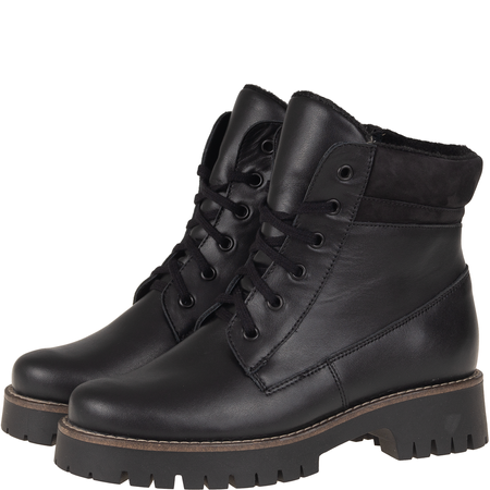 Botki damskie Syrena SST 4103 czarne - skóra naturalna