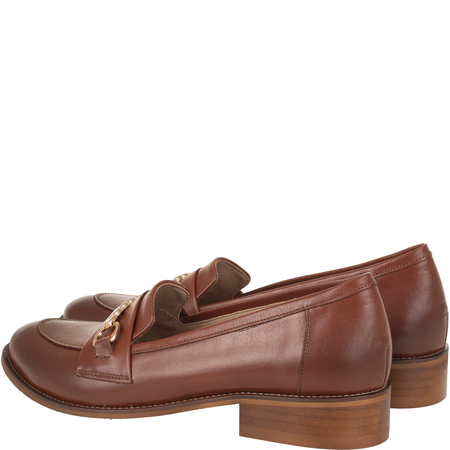 Mokasyny damskie Syrena SE P-287 brązowe, skóra licowa