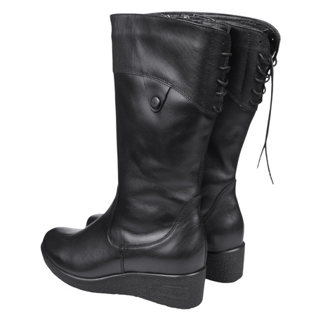 Kozaki damskie na koturnie Syrena K-227 czarne