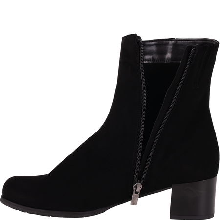 Botki damskie Syrena STA 3002 czarne - skóra zamszowa