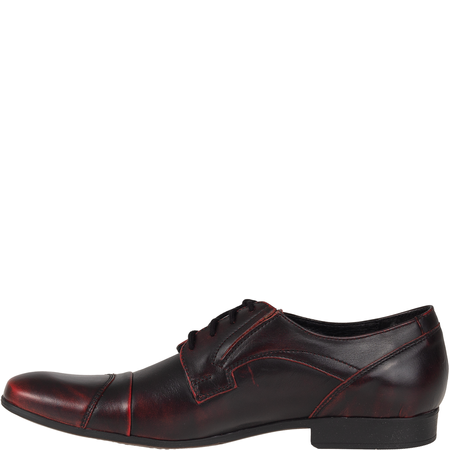 Półbuty męskie wizytowe skórzane Syrena SST 151 bordowe