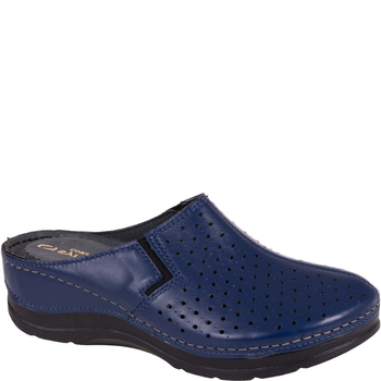 Granatowe klapki Syrena SWB 562 skórzane tęgość G ½