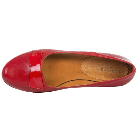 Czółenka skórzane damskie marki Syrena SWB 013 czerwone