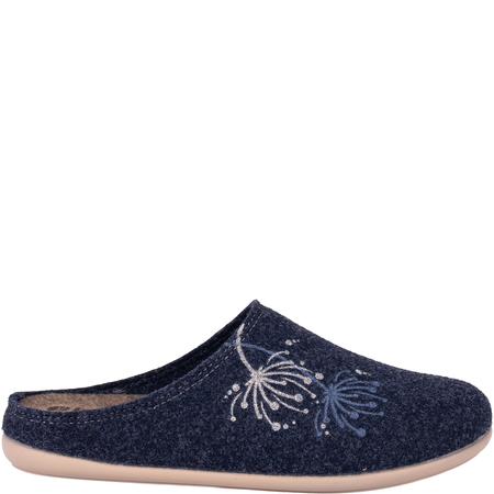 Kapcie damskie INBLU GF000030 szaro-niebieskie filcowe