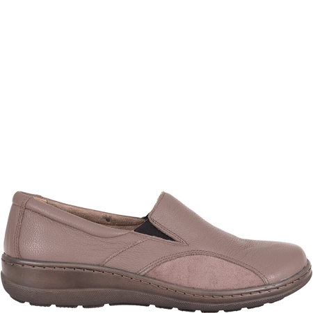 Beżowe półbuty wsuwane damskie Helios 453 skóra licowa