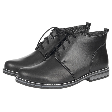 Botki damskie wiązane marki Syrena SST 4000/d czarne