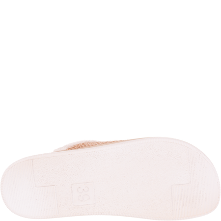 Beżowe kapcie damskie Inblu CT000042 ze skórzaną wkładką