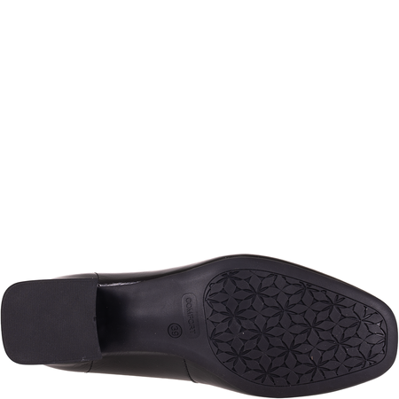 Czółenka damskie skórzane Syrena SPU 1535 czarny labirynt