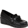 Skórzane mokasyny damskie Syrena SLA 989/P czarny naplak