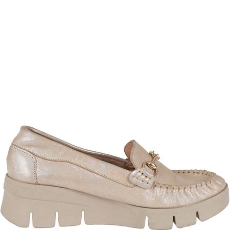 Skórzane mokasyny damskie Syrena SLA 989/B transparętny