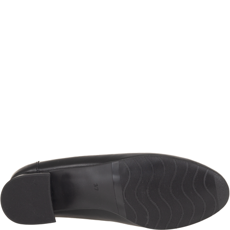 Skórzane czółenka na obcasie - Syrena SE 7125 czarne