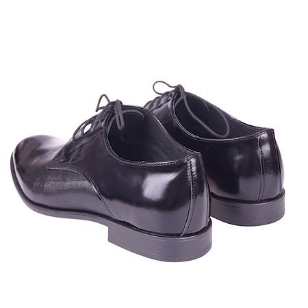 Półbuty wizytowe męskie skórzane Syrena SE 937 czarny lakier