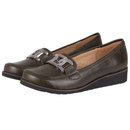 Mokasyny damskie Syrena SE 2224 w kolorze zielonym