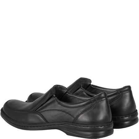 Półbuty męskie Syrena SH 871 - skóra naturalna, czarne