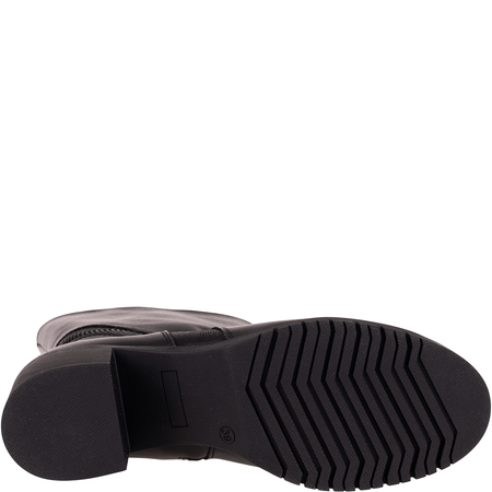 Botki damskie czarne Syrena SE 020A - skóra naturalna licowa