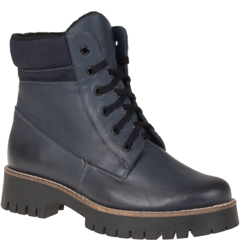 Botki damskie Syrena SST 4103 granat - skóra naturalna