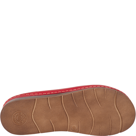 Klapki damskie skóra naturalna Syrena SST 922 czerwone