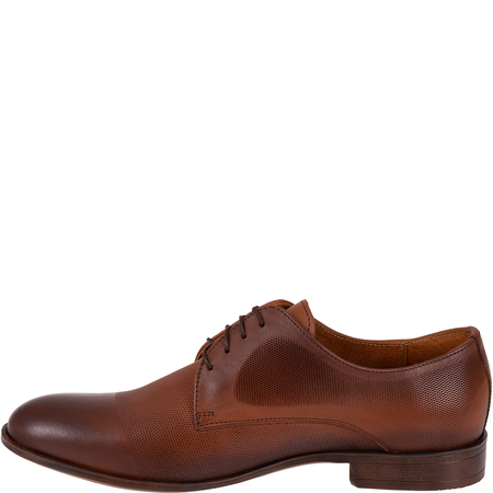 Skórzane półbuty męskie marki Syrena SI 335B-807 brązowe