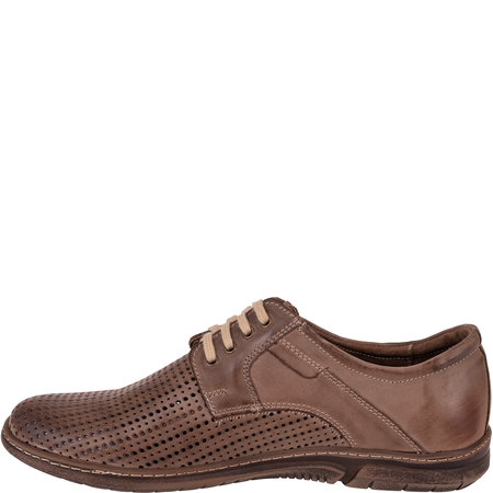 Półbuty skórzane męskie Syrena SI 323B-825 brązowe