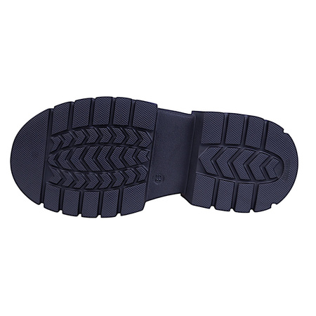 Botki damskie na grubej podeszwie skóra naturalna Syrena SBB 1291 cappuccino