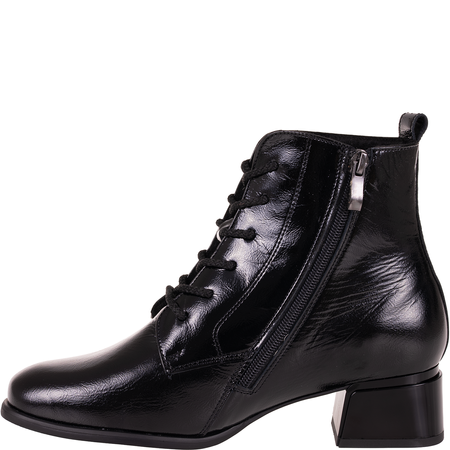 Botki damskie skórzane Syrena SPU B-287 czarne lakierowane