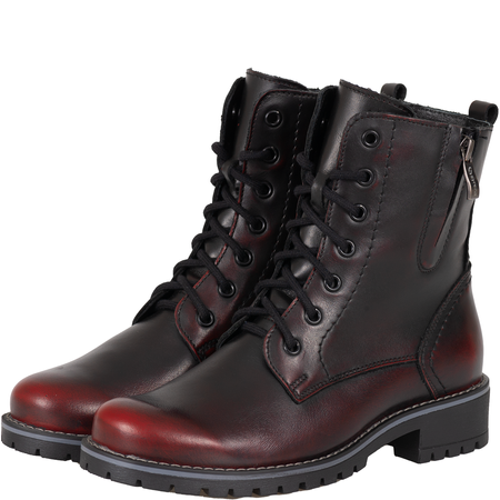 Modne botki damskie Syrena SST 4038 - czarno-bordowe