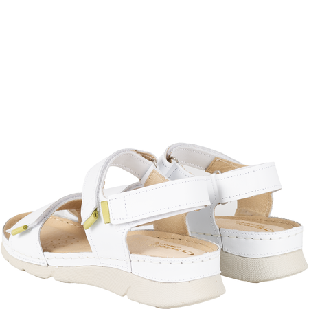 Sandały skórzane damskie marki Syrena SST 990 białe