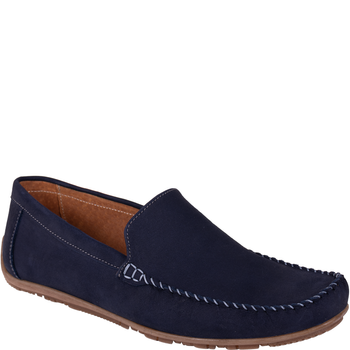 Granatowe mokasyny Syrena SI 398-483 skóra naturalna nubuk