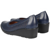 Półbuty ażurowe damskie skórzane Syrena SWB 026 granatowe