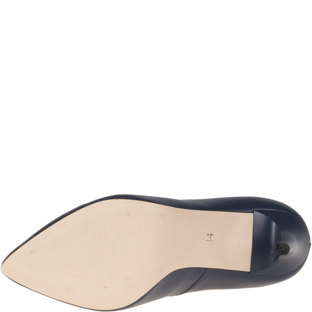 Czółenka, szpilki skórzane damskie Syrena SWB 012 granat