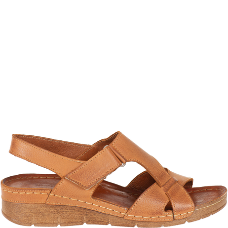 Sandały damskie skórzane marki SYRENA SST 908 rude