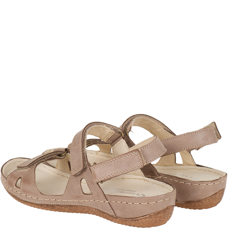 Sandały damskie skórzane beżowe Syrena Comfort SH 205