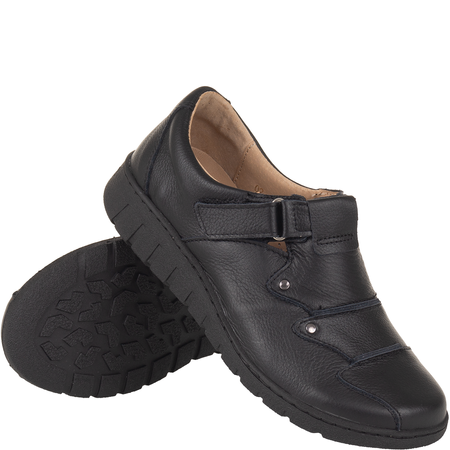 Półbuty Syrena SH 780-2S czarne - wygodne buty na rzepy