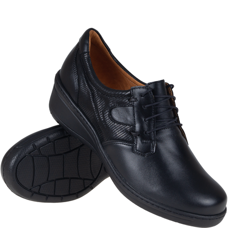 Komfortowe półbuty damskie skórzane Syrena SWB 192 czarne