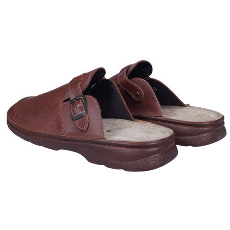 Komfortowe klapki męskie SYRENA SH 011 brąz