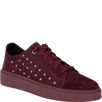 Półbuty damskie skórzane Syrena SLA 1144/11 bordowe