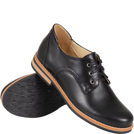 Półbuty skórzane Syrena SST 1753 czarne - klasyczna elegancja