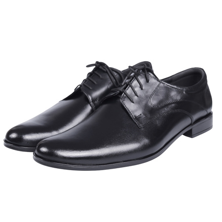 Półbuty wizytowe męskie skóra naturalna marki Syrena SE 920 czarne