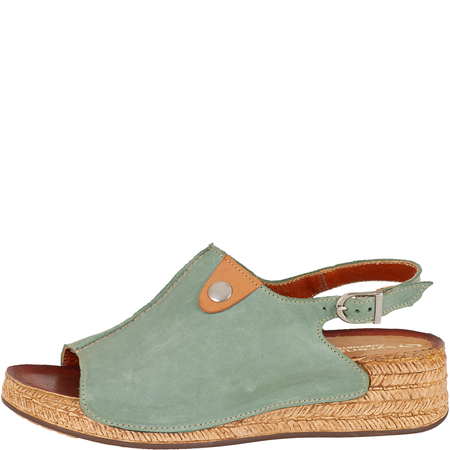 Skórzane sandały damskie marki Syrena SST 987 zielone
