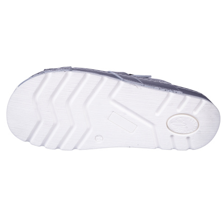 Srebrne klapki damskie skóra naturalna SYRENA SH 22293